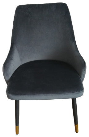 Solid Back Dining Chair, Set of 2, Gray