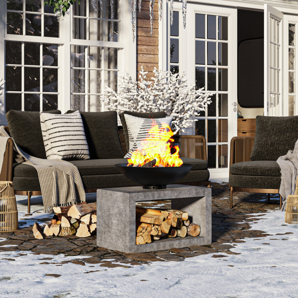 Astella Midas Fire Console, Gray Granite