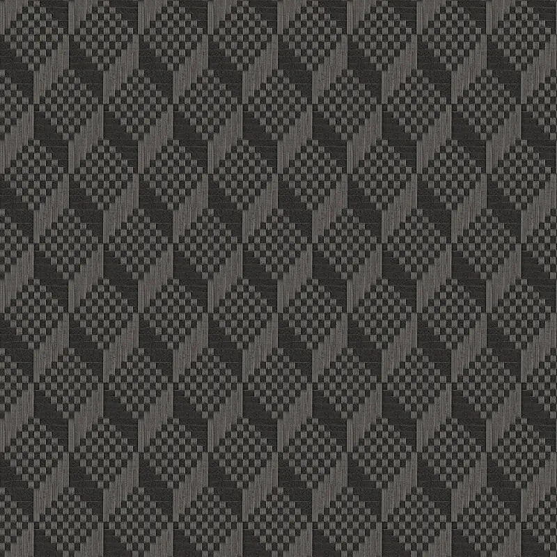 Textured Wallpaper Geometric Featuring 3D Cubes Rhombuses, Gr322309