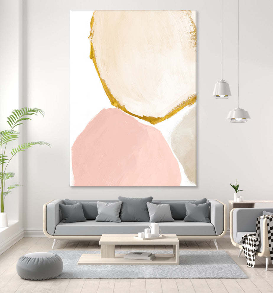 Blush All Year Round Abstract - 72 x 54 by Lanie Loreth