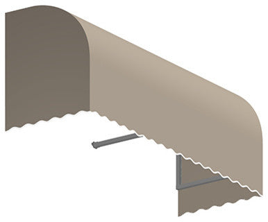 Awntech 4'' Savannah Acrylic Fabric Fixed Awning, Linen