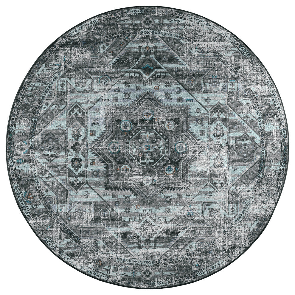 Jericho JC5 Steel 4' x 4' Round Rug