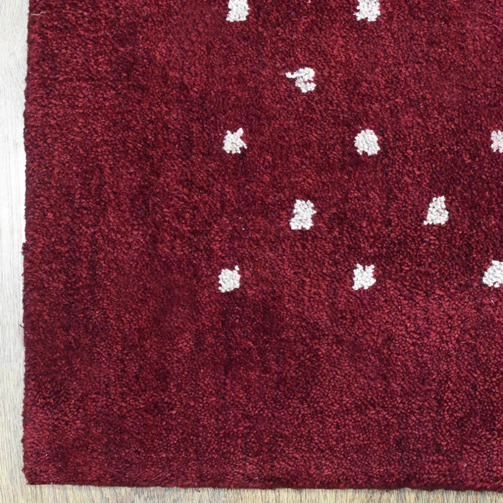 HAND KNOTTED LOOM SILK ECO-FRIENDLY AREA RUGS -8'x10',Rectangle,Red,Contemporary