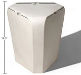 White Triangle Garden Stool