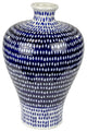 Glamerous Ceramic Vase, Blue & White