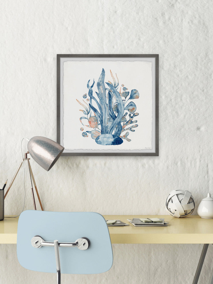 "Coral Garden" Framed Painting Print, 24x24
