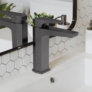 Voltaire Single Hole Single-Handle Bathroom Faucet, Gunmetal Gray