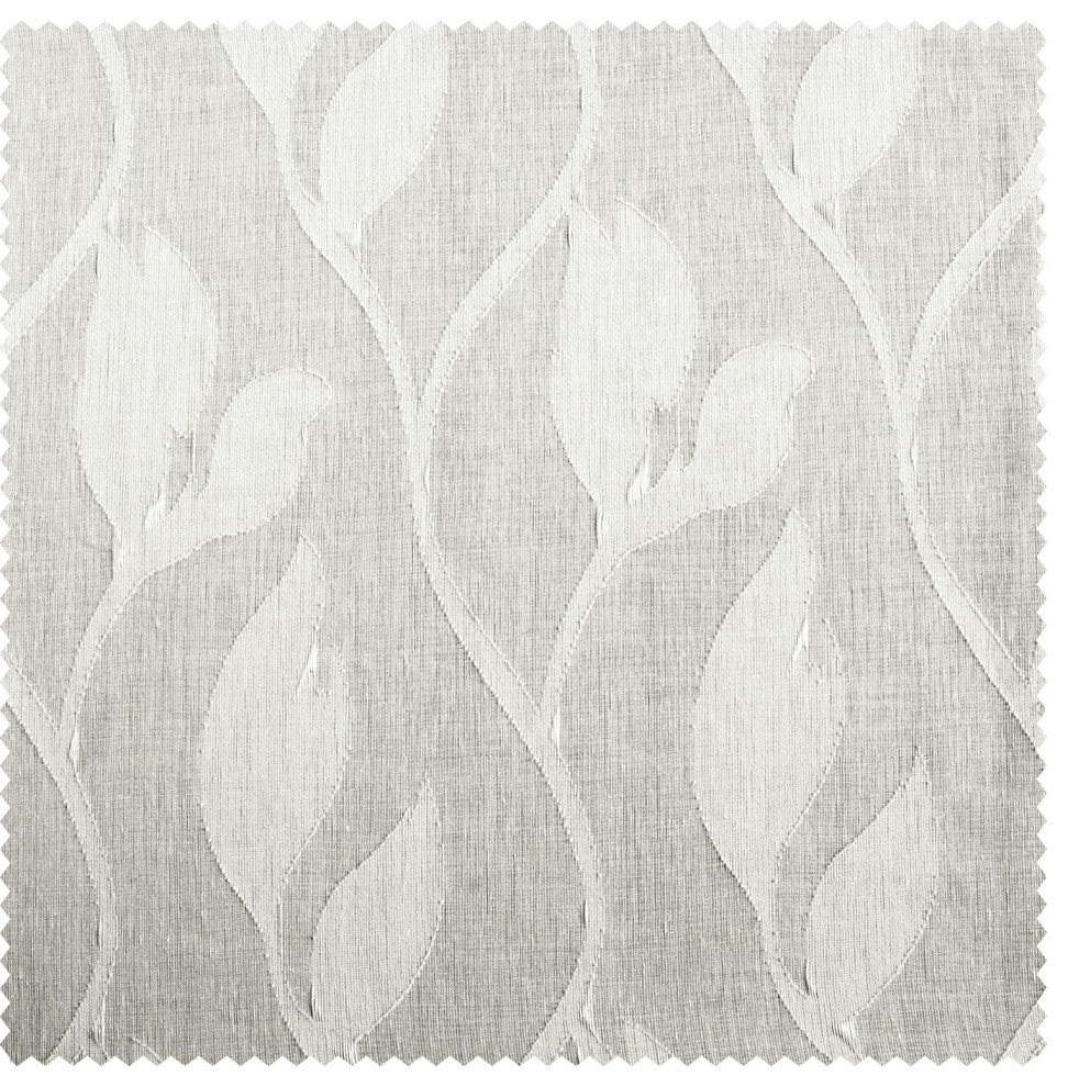 Avignon Vine Patterned Linen Sheer Curtain, 50"x84"