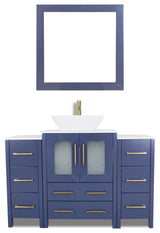 Vanity Art Bathroom Vanity Set With Sink, Blue, 48", Standard Mirror