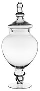 Glass Apothecary Jar Candy Buffet Container H-14.75"  D-6.5" Set of 1, Open D-3.5" Body D-6.5" H-14.75", Set of 2