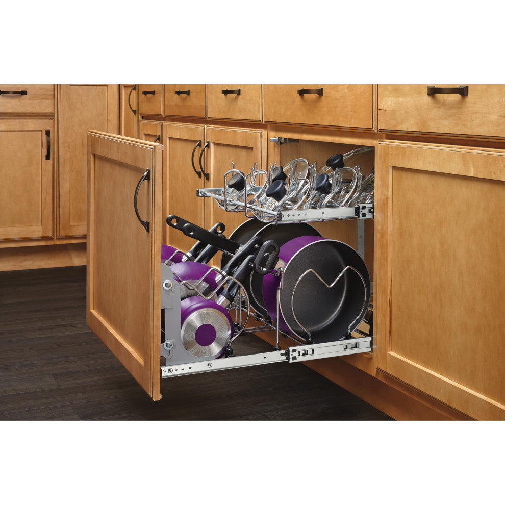 Adjustable Door Mount Bracket for Rev-A-Shelf Waste Containers and Organizers