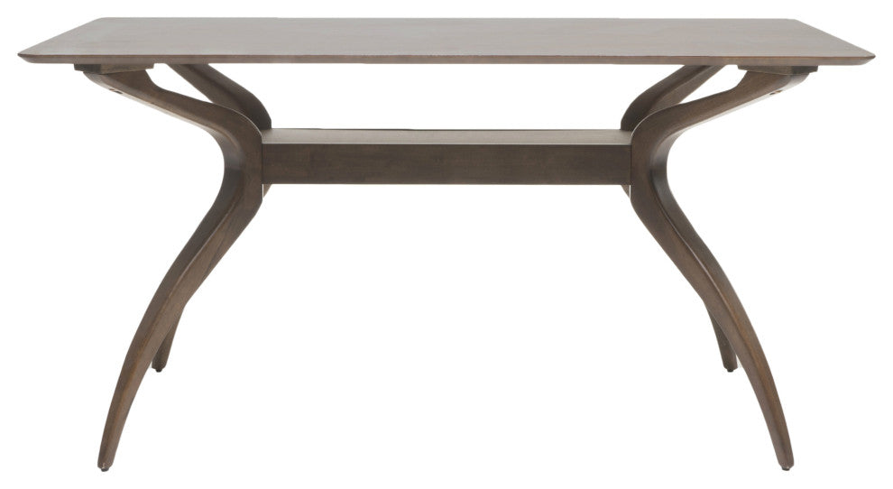 GDF Studio Leona Mid-Century Modern 5 Piece Dining Set, Light Beige