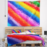 Multi Color Polygonal Pencils Abstract Wall Tapestry, 80"x68"