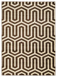 Linon Roma Zigzag Power Loomed Polypropylene 5'x7' Rug in Ivory