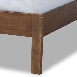 Anthony Modern and Contemporary Walnut Brown Finished Wood King Size Panel Bed