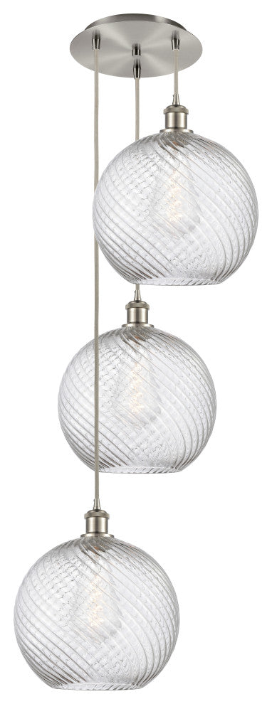INNOVATIONS 113B-3P-SN-G1214-12 3-Light Multi-Pendant Brushed Satin Nickel