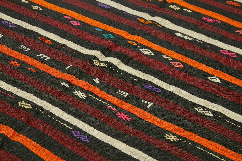 Rug N Carpet - Handmade Turkish 7' 5'' x 9' 6'' Vintage Goat Hair Kilim Rug