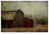 Barbara Simmons 'The Red Barn' Canvas Art, 24"x16"