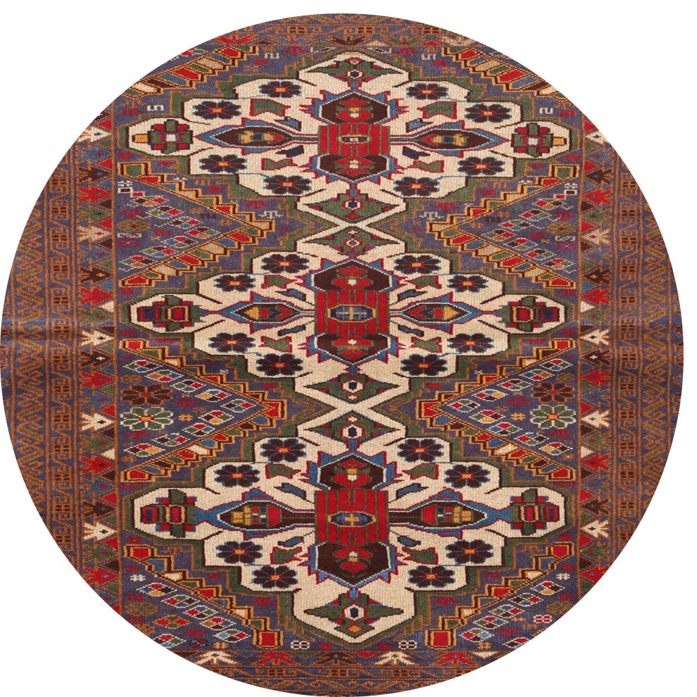 Ahgly Company Indoor Round Traditional Area Rugs, 3' Round