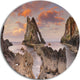 Bow Fiddle Rock Scotland, Seashore Round Wall Art, 11"