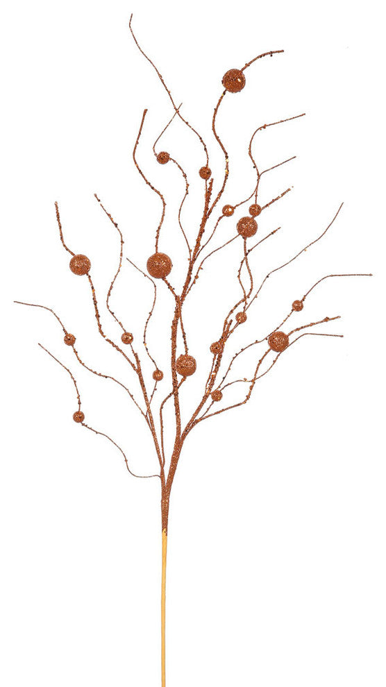 Vickerman 37" Glitter Ball Spray, Set of 6, Copper