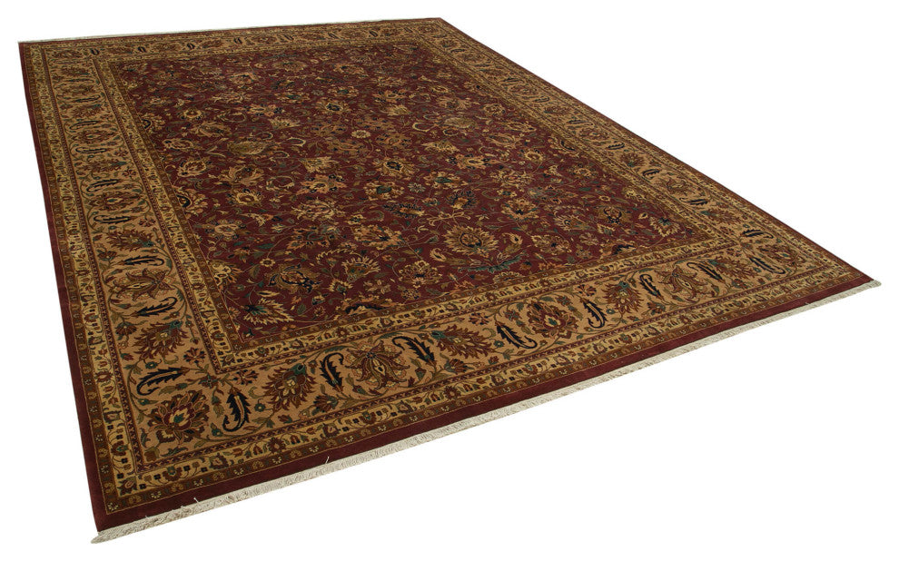 Rug N Carpet - Handmade Oriental 12' 1" x 15' 2" Large Oushak Area Rug