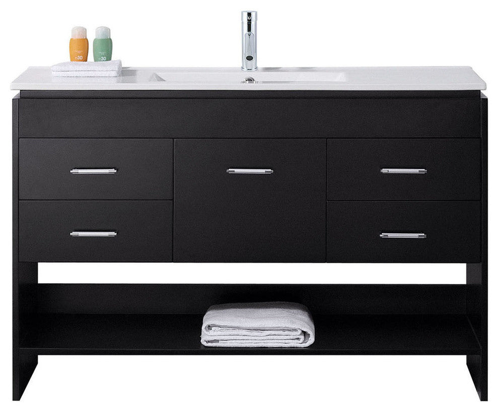 Gloria 48" Single Bathroom Vanity Set, Espresso
