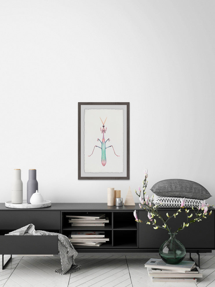 "Pastel Mantis" Framed Painting Print, 24"x36"