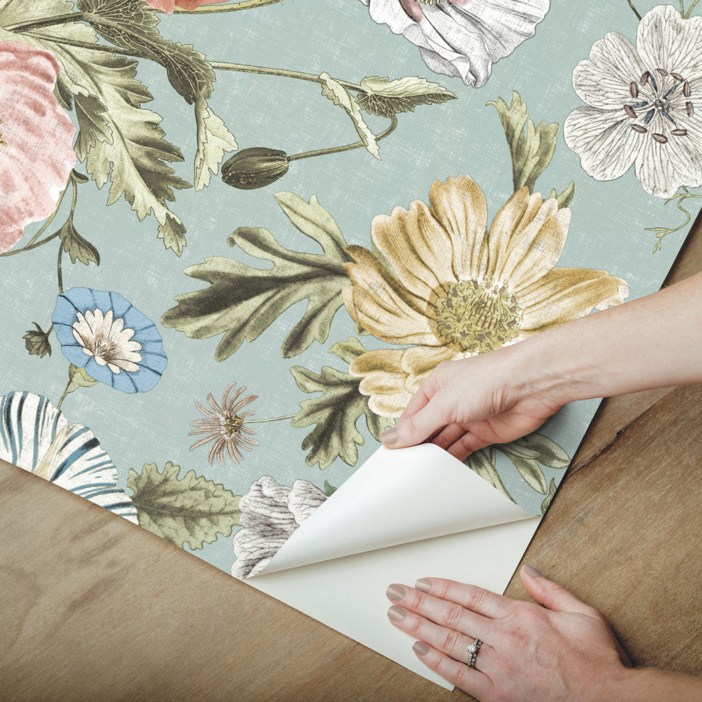 Vintage Poppy Peel and Stick Wallpaper
