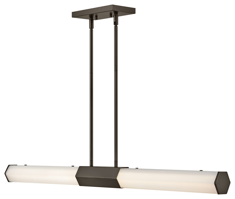 Hinkley 40" Facet Medium Integrated LED Linear Chandelier - Black Oxide