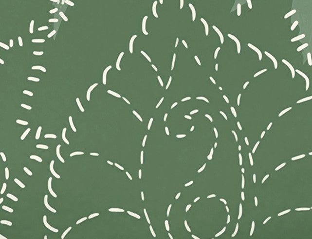 Dotted Leaves Floral Print Bath Towel, Green