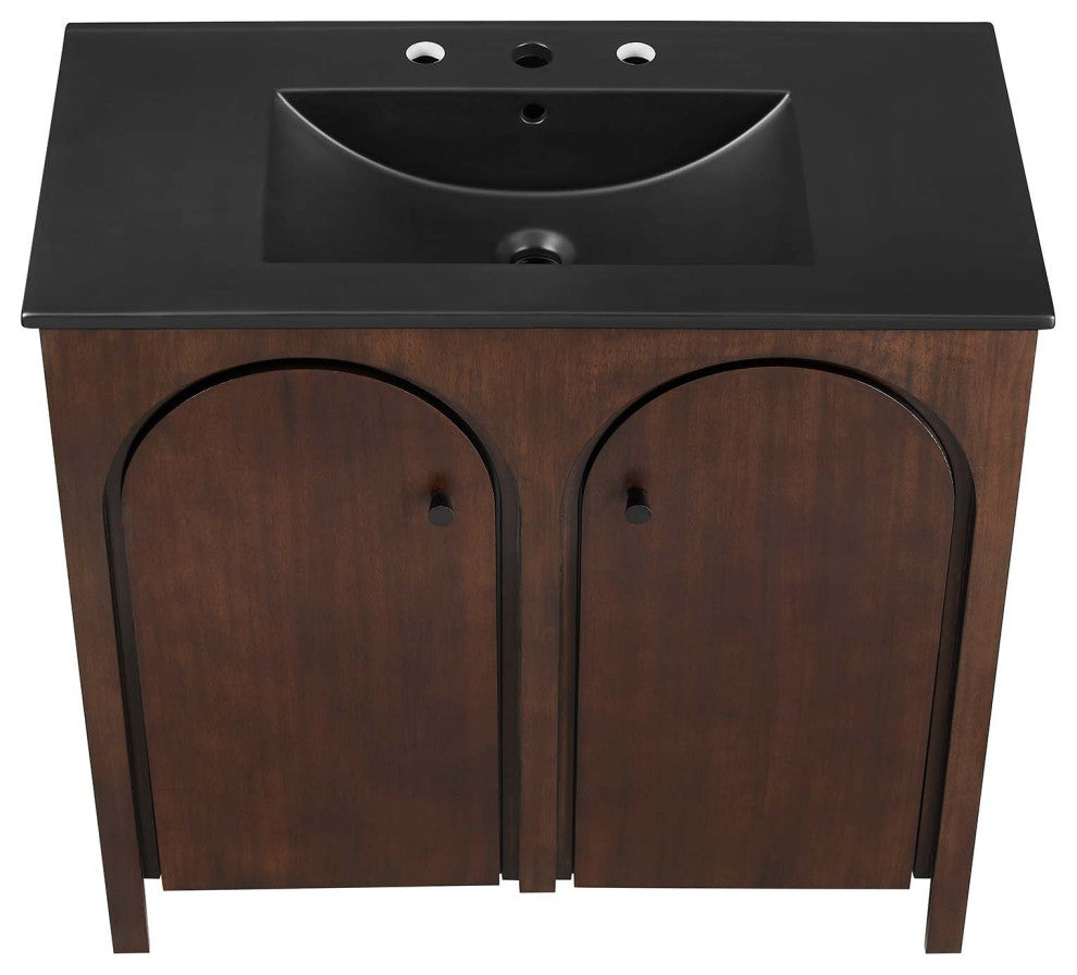 Appia 36" Bathroom Vanity - Walnut Black