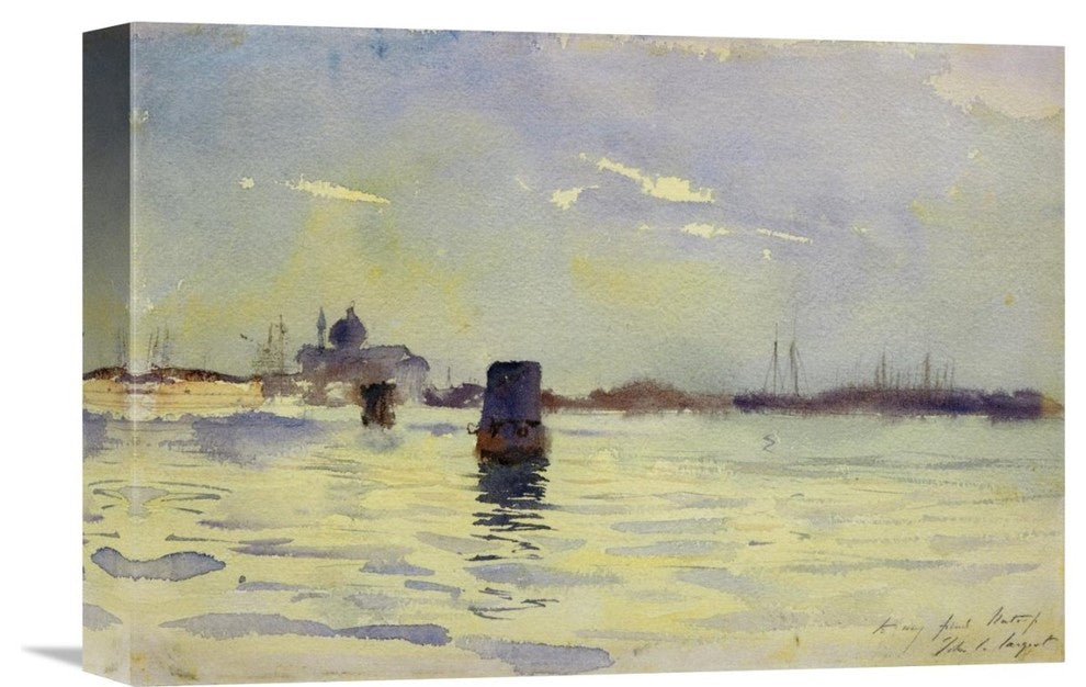 "On the Lagoons, Venice, 1880-81" Canvas Giclee by John Singer Sargent, 16"x11"