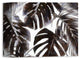 Gray Palm Leaves 8x10 Canvas Wall Art