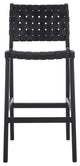 Safavieh Adah Leather Bar Stool, Black