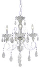 Elegant Aria Dining Room Light, Chrome Finish With Royal Cut Crystal