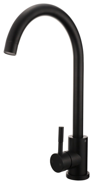 Single Handle Kitchen Faucet in Black Finish