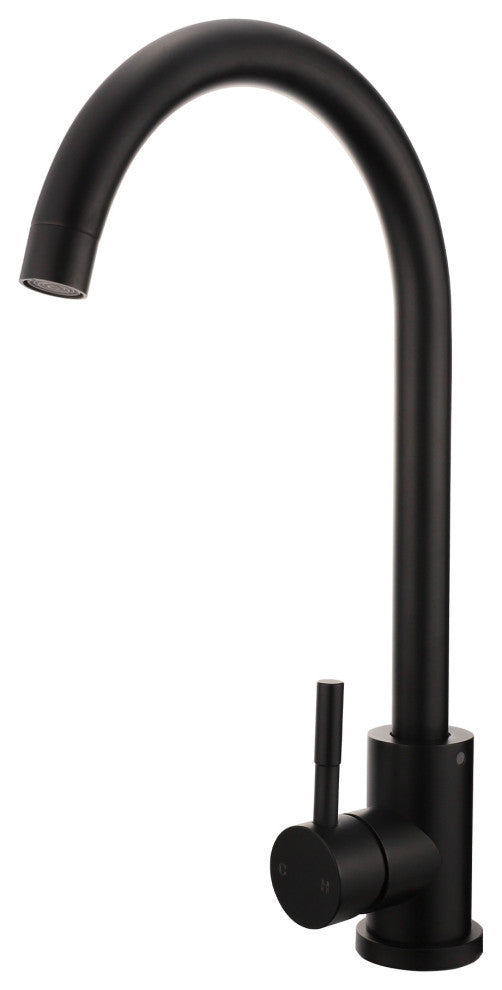 Single Handle Kitchen Faucet in Black Finish