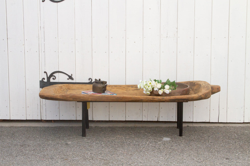 Antique Naga Wooden Trough Table
