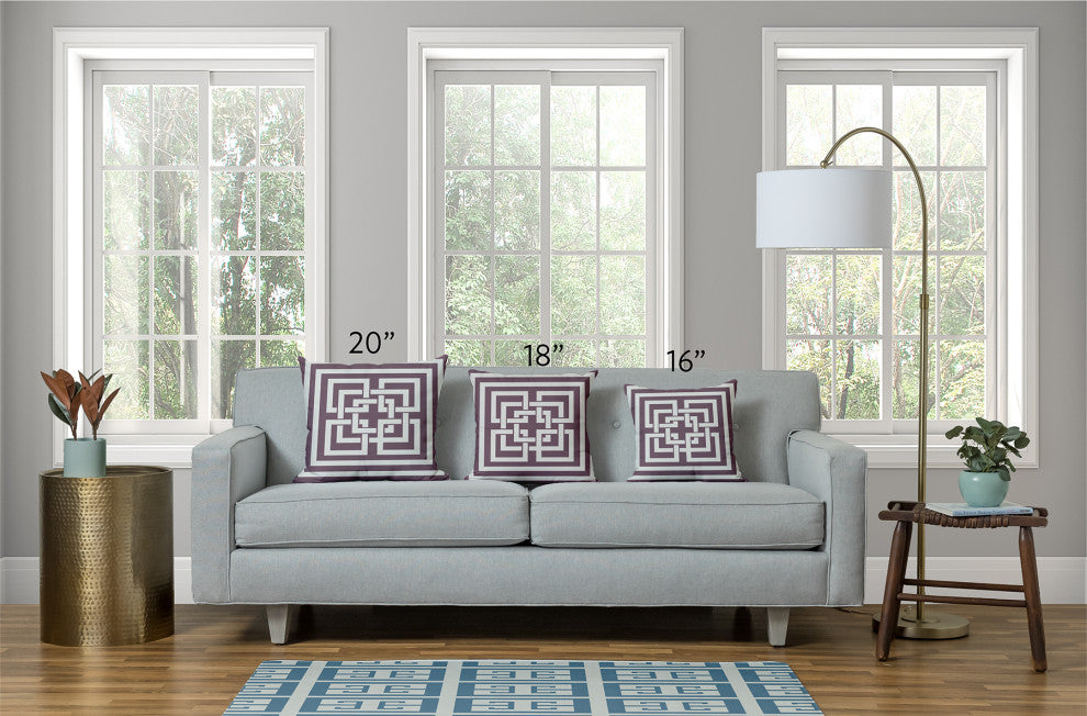 16x16" Compass Nautical Decorative Indoor Pillow, Sage