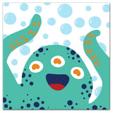 Green Sea Monster 12x12 Canvas Wall Art