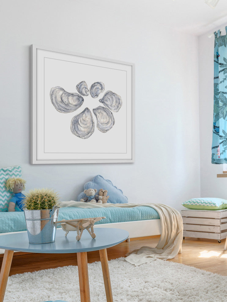 Marmont Hill, "Oysters" by Thimble Sparrow Framed Painting Print, 24x24