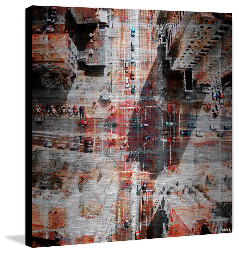 "Midday Confusion" Painting Print on Brushed Aluminum, 40"x40"