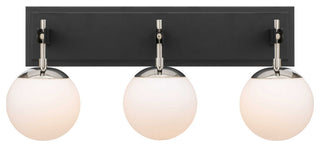 Allie 3-Lt Bath - Black/Polished Nickel