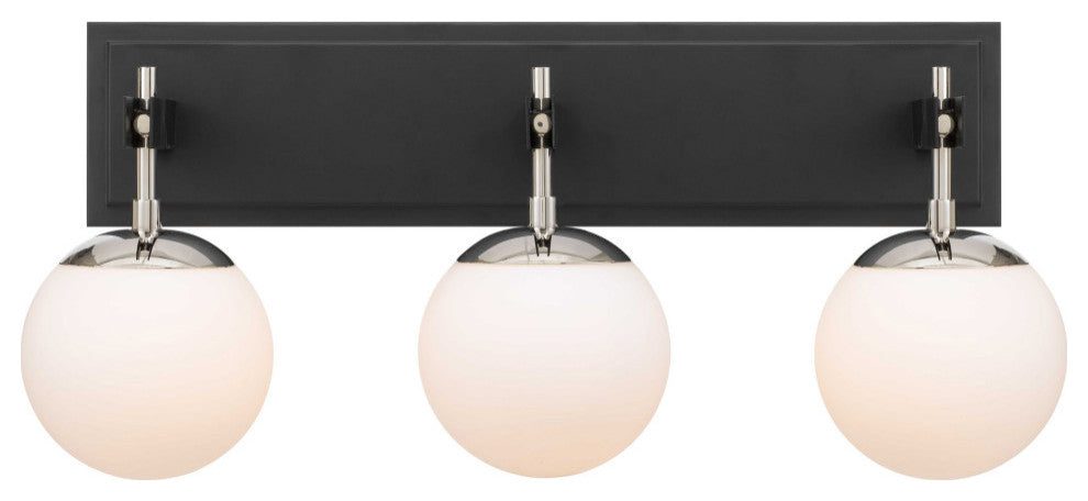 Allie 3-Lt Bath - Black/Polished Nickel