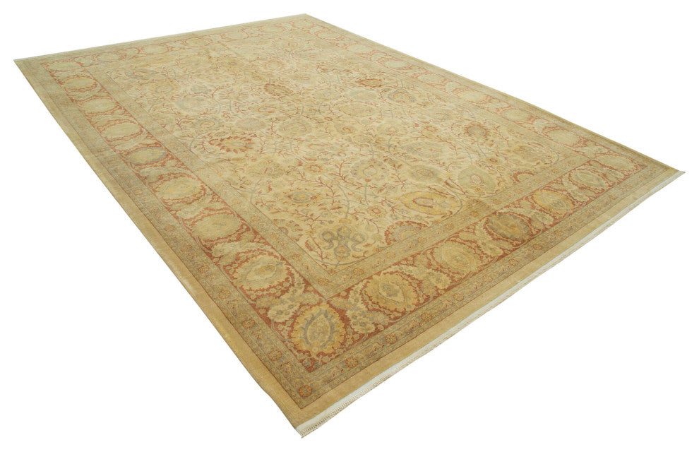 Rug N Carpet - Hand-Knotted Oriental 8' 6" x 11' 8" Pastel Oushak Area Rug
