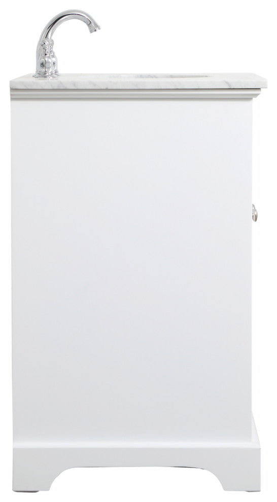 Amber Single Bathroom Vanity, Blue, White, 32"