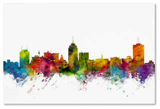 "Fresno, California Skyline" Canvas Art by Michael Tompsett