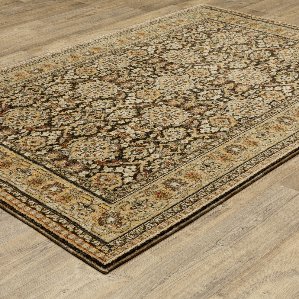 Oriental Weavers Andorra 2431A Traditional Rug, Brown, 3'3"x5'2"