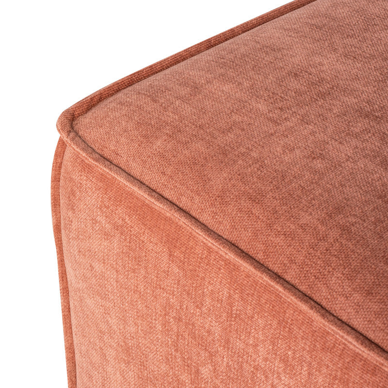 Santina Nectarine Fabric Sofa Ottoman